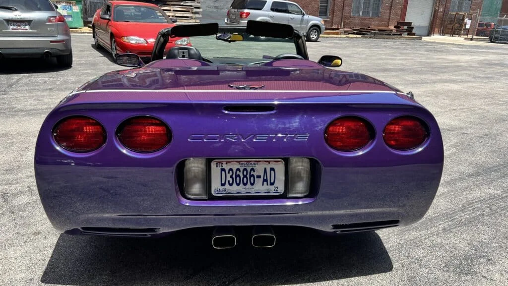 Click to Enlarge-Esc to Close Corvette Generations/C5/C5 1998 Purple Rear Pace-Car rear.webp